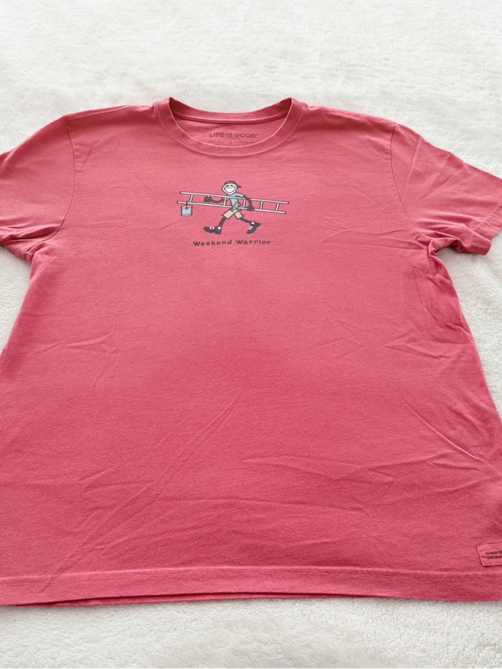 Life is Good Weekend Warrior Men’s Size Large Red Shirt